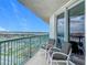 Inviting balcony with seating overlooking the cityscape and waterway at 2055 S Atlantic Ave # 1410, Daytona Beach Shores, FL 32118
