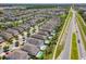 Overhead aerial view showcasing the community, houses, pools, and neighborhood layout at 370 Pendant Ct, Kissimmee, FL 34747