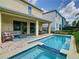 Spacious backyard with a sparkling pool, a patio, and comfortable seating areas for outdoor enjoyment at 370 Pendant Ct, Kissimmee, FL 34747