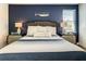 Bedroom with a king bed, stylish decor, bedside tables and lamps at 370 Pendant Ct, Kissimmee, FL 34747