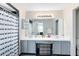 Beautifully renovated bathroom features double sinks and updated shower at 4478 Yachtmans Ct, Orlando, FL 32812