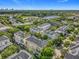 A community aerial view featuring townhomes near various amenities and tree cover, offering a balanced lifestyle at 4584 Virginia Dr, Orlando, FL 32814