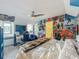 Bedroom with vibrant decor and ceiling fan at 4584 Virginia Dr, Orlando, FL 32814