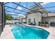 Screened in pool and patio area features outdoor kitchen and plenty of seating in this backyard oasis at 486 Shirley Dr, Apopka, FL 32712