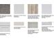 Selection of carpets, tile, vinyl flooring, countertops, backsplash, and Timberlake cabinet finishes for the home at 5626 Portico Pl, Kissimmee, FL 34758