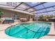 Backyard pool and lanai providing a relaxing outdoor space with a patio and privacy at 636 Milan Dr, Kissimmee, FL 34758