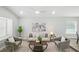 Tastefully decorated living room with modern furniture, an abstract art piece, and a comfortable seating arrangement at 841 Wesson Ct, Casselberry, FL 32707