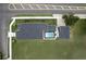Overhead shot reveals the home's layout including a pool, set on an expansive lot at 1733 Harmon Ave, Winter Park, FL 32789