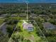 This aerial view outlines the property lines with a home, screened pool, and lush landscaping at 1879 Odham Dr, Deltona, FL 32738