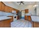 Spacious kitchen with stainless steel appliances and white countertops at 1879 Odham Dr, Deltona, FL 32738