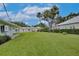 Expansive backyard featuring lush green grass and mature landscaping, creating a private oasis at 216 N Riverside Dr, Edgewater, FL 32132
