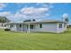 The back of the home has well maintained lawn, perfect for outdoor activities and relaxation at 216 N Riverside Dr, Edgewater, FL 32132