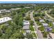 Expansive aerial view showcases a charming neighborhood with lush green trees and well-maintained homes on a sunny day at 2728 Hertha Ave, Orlando, FL 32826