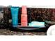 Close-up of Aveda bath products displayed on bathroom countertop at 3308 Tranquil Trl, Kissimmee, FL 34747