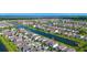 Aerial view of the lakeside community with the home conveniently located near the water at 4908 Lotta Ct, St Cloud, FL 34772