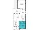 First floor plan featuring an open layout with a great room, kitchen, dining area, and bedroom at 504 Green Tracker Ave, Clermont, FL 34715