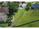 An aerial view of a large backyard and fence, providing plenty of room for activities and privacy at 759 Lake Como Dr, Lake Mary, FL 32746