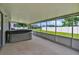 Relaxing covered patio with a private hot tub to enjoy quiet time at 845 Valnera Ct, Kissimmee, FL 34758
