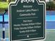 Andover Lakes Phase 1 Community Park Sign showing park hours and details at 10712 Fairhaven Way, Orlando, FL 32825