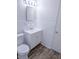 Updated bathroom with sleek vanity, modern fixtures, and clean lines, perfect for relaxation and rejuvenation at 1200 Ne 45Th Pl, Ocala, FL 34479