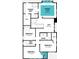 Detailed second floor plan featuring primary suite, bedrooms, and laundry room layout at 1878 Seawall Way, Celebration, FL 34747