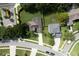 An aerial view highlighting the home's location on a desirable corner lot with great curb appeal at 2237 Wintermere Pointe Dr, Winter Garden, FL 34787