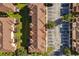 An aerial view shows the location of the property in relation to the parking lot at 2717 Camaro Dr, Kissimmee, FL 34746