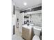 An updated bathroom with modern fixtures, new flooring, and lots of light at 320 Eaton St, Maitland, FL 32751