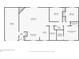 Detailed floor plan showcasing the layout of the home with dimensions, and including two bedrooms at 3312 Victory Palm Dr, Edgewater, FL 32141