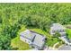 Aerial view showing backyard, solar panels, and lush surroundings at 3706 Andover Cay Blvd, Orlando, FL 32825