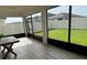 Screened patio with tiled floor offering a clear view of the backyard and ample natural light at 3823 Spruce Creek Dr, Lakeland, FL 33811