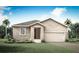 Charming single-story home with a two-car garage, landscaped yard and neutral color palette at 420 Free Range Dr, Clermont, FL 34715