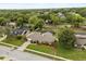 Stunning aerial view of a home with a private pool, lush landscaping, and a serene neighborhood setting at 548 Timber Ridge Dr, Longwood, FL 32779