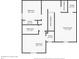 Upstairs floor plan displaying bedrooms, a Gathering room and bathroom, as well as closet and utility placements at 5852 Mariposa Cove Ln, Orlando, FL 32822