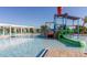Resort-style pool with water features and slide at 8912 Rhodes St, Kissimmee, FL 34747