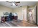 Functional home office with modern desk setup, ergonomic chair, and ample space for productivity at 9324 Carolview Way, Orlando, FL 32836