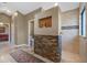 Contemporary shower with eye-catching accent wall and stylish design elements at 9324 Carolview Way, Orlando, FL 32836