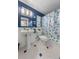 Stylish bathroom with a pedestal sink and blue accents at 9543 Buxton, Orlando, FL 32817