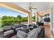 Expansive covered patio with comfortable seating around a fire pit, ideal for outdoor gatherings at 1274 Prince Ct, Lake Mary, FL 32746