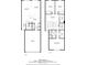 Detailed two-story floor plan with living areas, bedrooms, bathrooms, and a garage for a comprehensive view at 15577 Willow Arbor Cir, Orlando, FL 32824