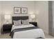 Comfortable bedroom with a queen-sized bed, neutral tones, decorative pillows, and side tables with lamps at 1993 Beach Ter, Celebration, FL 34747