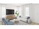 Bright living room with large windows, white sofa, and stylish decor create a welcoming and relaxing atmosphere at 1993 Beach Ter, Celebration, FL 34747