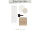 Design choices such as paint color, floors, door levers, and door styles are shown in a mood board at 2215 Amherst Ave, Orlando, FL 32804
