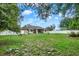 Expansive backyard featuring a well-maintained lawn, privacy fencing, and mature trees, perfect for outdoor activities at 295 Maguire St, Deltona, FL 32725