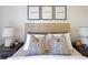 Comfortable bedroom featuring a neutral color palette, decorative pillows, and bedside lamps at 8111 Lianna Dr, Orlando, FL 32822