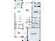 First floor showing kitchen, Gathering room, garage and flex room at 821 River Stone Trl, Sanford, FL 32771
