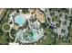 Aerial view of the community's resort-style pools and amenities at 8955 Fluffy Lie Ct, Davenport, FL 33896