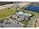 Aerial view showcases the community pool, tennis courts, and well-maintained green spaces at 9128 Sonoma Coast Dr, Winter Garden, FL 34787