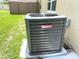 Goodman air conditioning unit is situated on concrete slab in grassy backyard at 926 Freshmeadow Ct, Apopka, FL 32703
