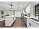 Bright kitchen boasts a center island, stainless steel appliances, and modern finishes at 1523 N Beach St, Ormond Beach, FL 32174